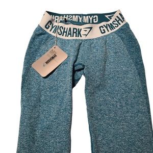 NWT Gymshark Flex Cropped Legging in Deep Teal/Ice Blue Size XS